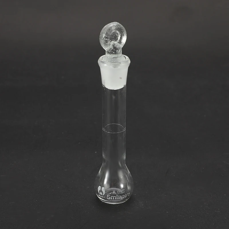 Glass Volumetric Flask Glassware With Stopper Lab Chemistry Laboratory Transparent Beaker 5-100ml Laboratory Round Boiling Flask lab glass supplies lab volumetric flask
