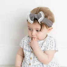 Горячая Распродажа супер мягкие кружевные шелковые чулки нейлон большой бант лента для волос Европа и Америка детская лента для волос головной убор