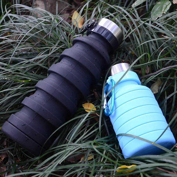 

Hot Sales 600ml Large-Volume Silica Gel Sports Bottle Portable Outdoor Glass