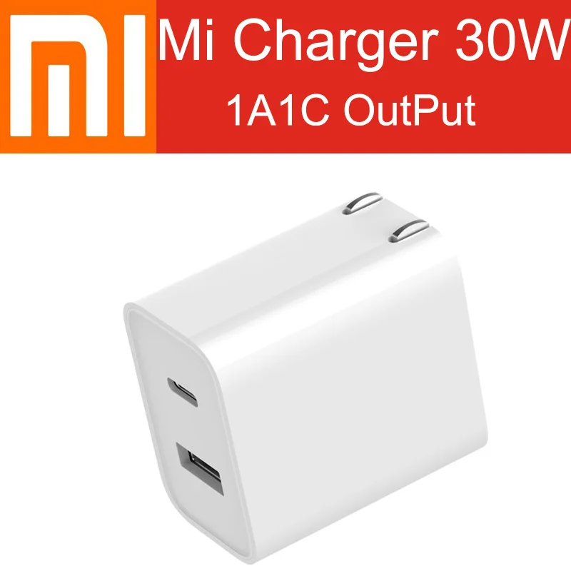 Зарядное устройство Xiaomi Mi 30 Вт 1A1C QC4.0 быстрое зарядное адаптер ЕС для mi10 CC9 Pro Mi9 9se