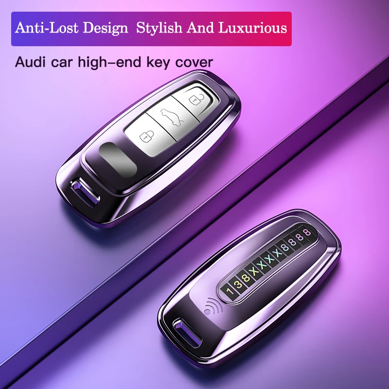 Чехол для автомобильного ключа Audi A6L A7 A8 Q8 E tron C8 D5 2019 2020 чехол защитный аксессуар
