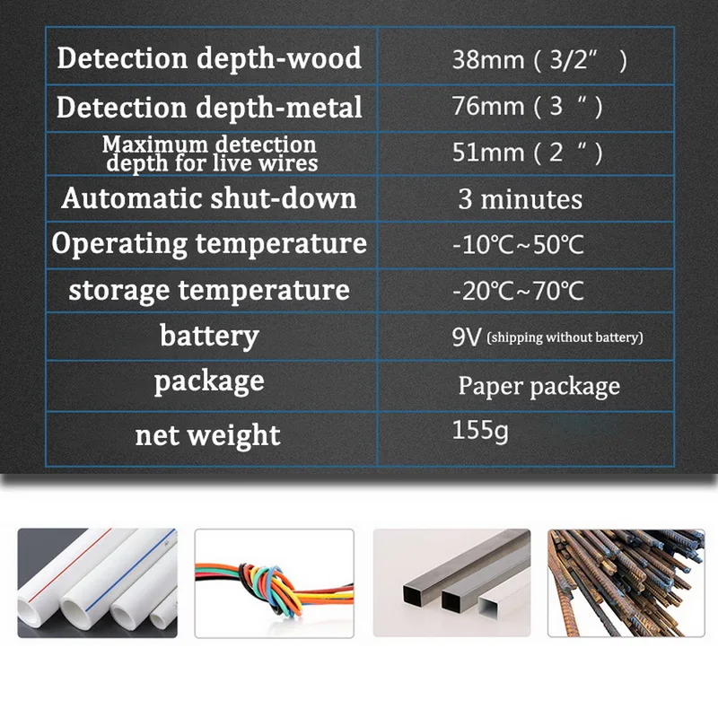 3 в 1 металлоискатель найти металл, дерево, штифты AC напряжение живой провод обнаружения стены сканер электрическая коробка искателя стены детектор