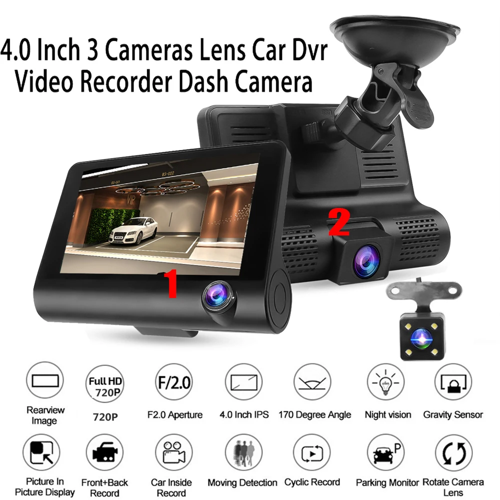 Front Camera For Truck Dashcam Front And Rear Inside Motion Detection 170  Wide Angle Car Car Camera Driving Recorder Car - AliExpress