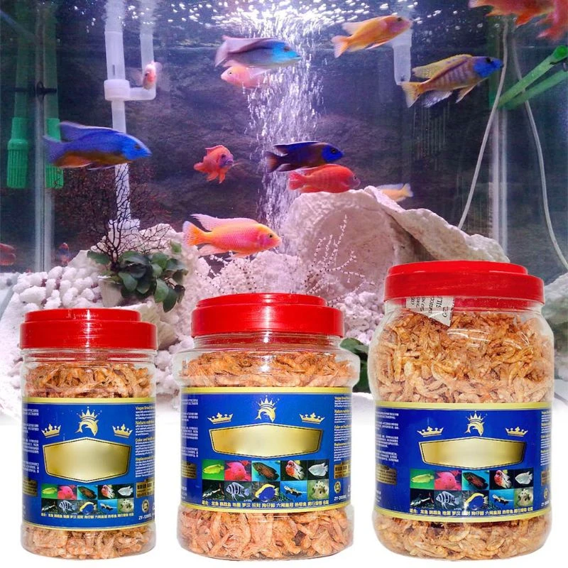 Aquarium Tropical Fish Foods Freeze Dried Shrimp Healthy Cichlid Turtle Feeding Tropical Fish