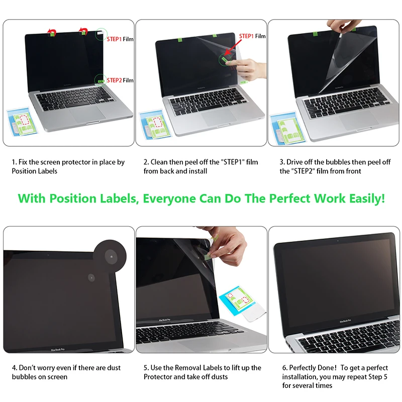 Защита экрана для MacBook Pro 15 дюймов 2019 модель A1707/A1990 HD пленка с гидрофобным