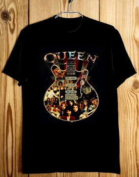 

Queen Members Guitar Shirt Freddie Mercury Cotton Men S-3XL Men T Shirt Tops Short Sleeve Cotton Fitness T-Shirts Top Tee