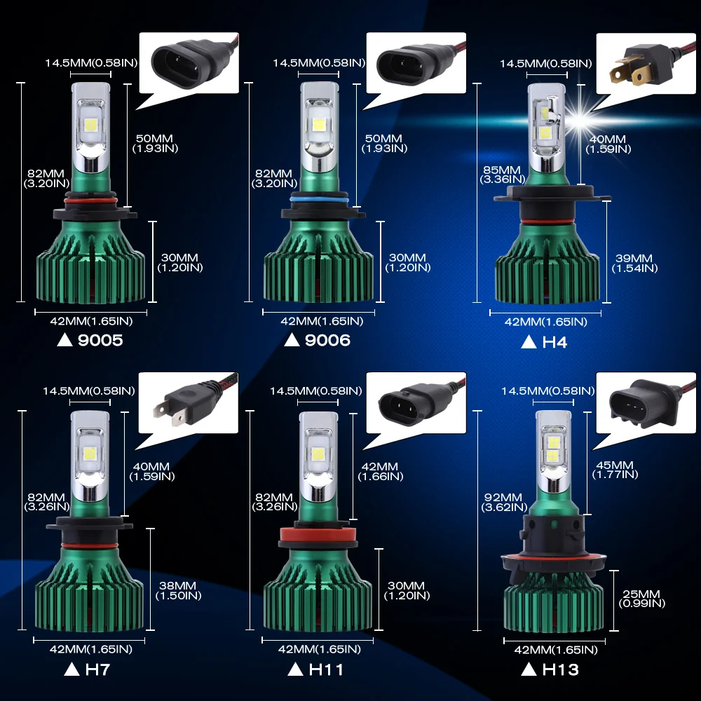 NOVSIGHT H4 светодиодный H7 H11 Автомобильный светодиодный фары HB3 9005 9006 Hi Lo луч Автомобильный светодиодный свет лампы 60 Вт 10000лм Play and Plug Противотуманные фары 6500 К