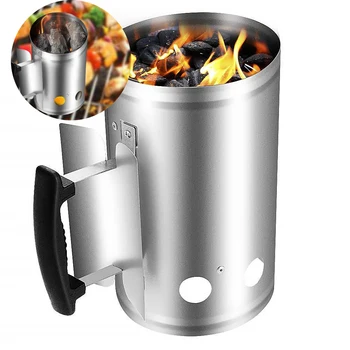 

Barbecue Chimney Starter Quick Start BBQ Grill Charcoal Lighter Barbecue Starter Fire Starter With Nylon Handle Barbecue Starter