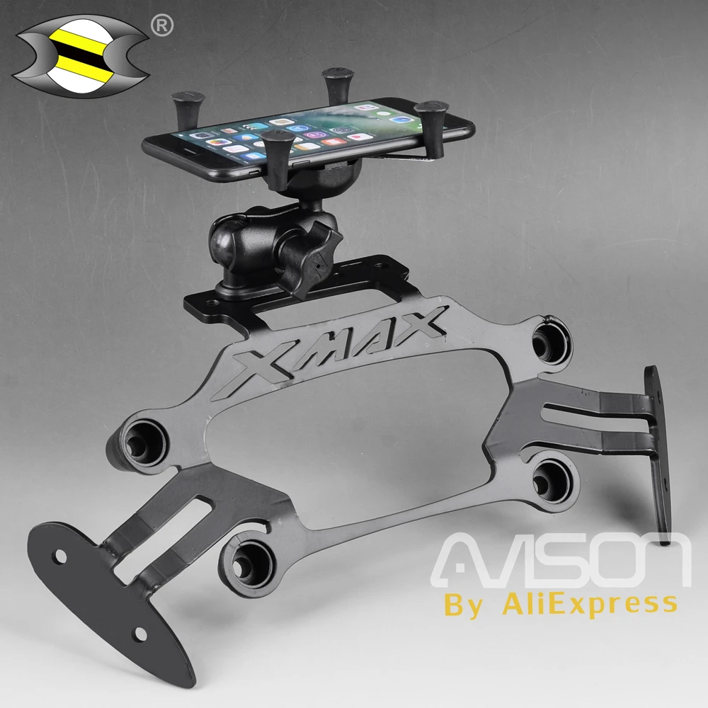 For XMAX300 X-MAX 250 300 Motorcycle Modified Front Stand Holder Smartphone Mobile Phone Bracket GPS Plate Modified Mirror