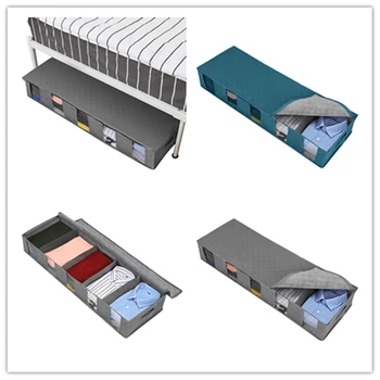 

AA Storage Clothes Box, Shoes Holder, See-Through Window Washable Multi-Functional Under Bed Container