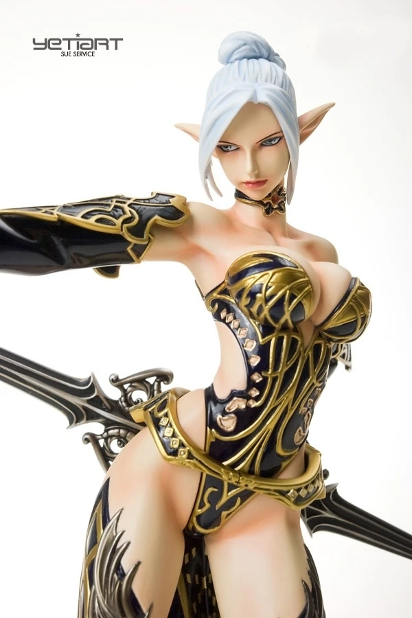 Каучуковая фигурка комплект 1/6 Lineage II-Dark Elf женский Неокрашенный гараж Смола модель комплект