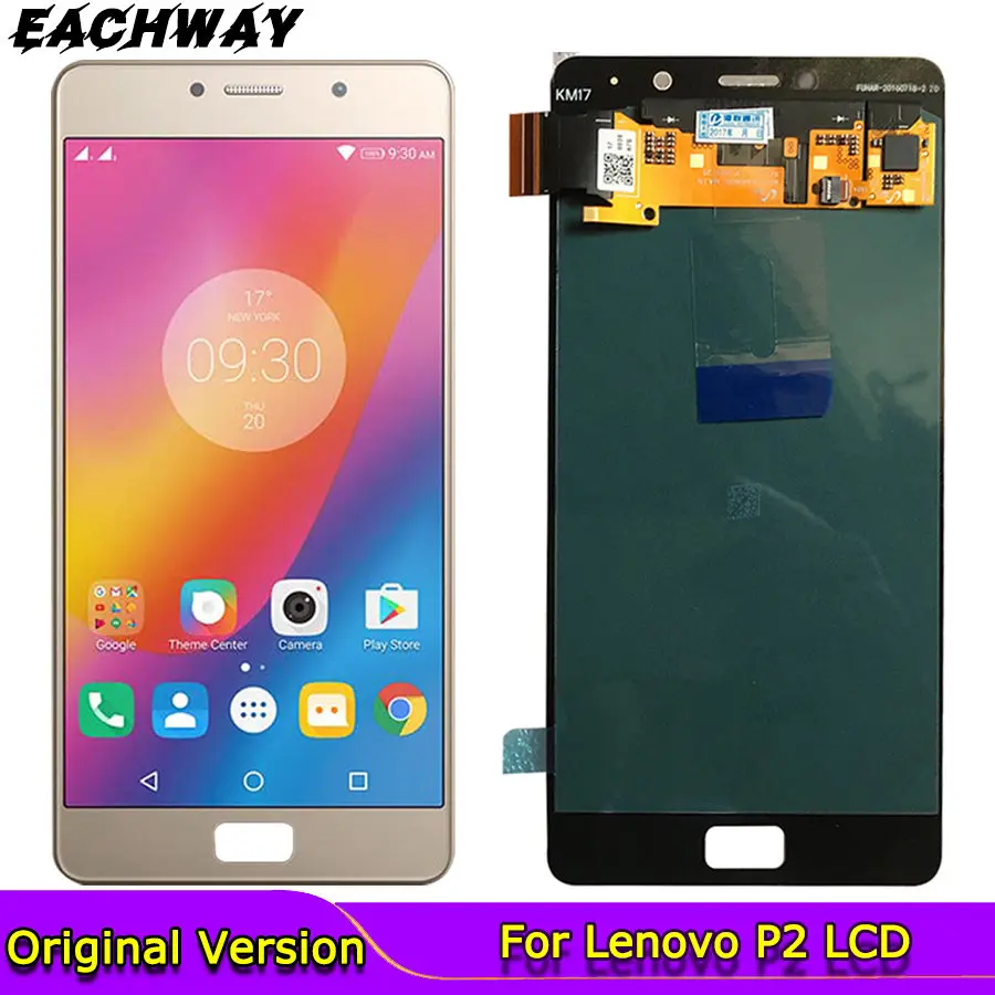 100% протестированный рабочий ЖК дисплей Lenovo Vibe P2 сенсорный экран дигитайзер