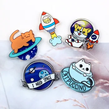 

10Pcs/lot Rocket Space Universe Acrylic Patch Flatback Resin Planar Scrapbooking Craft Fit Phone Case Deco Parts DIY Accessories