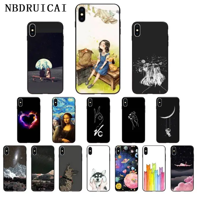 

NBDRUICAI Luxury Protective Animal Sheet Printed Phone Case Cover for iPhone 11 pro XS MAX 8 7 6 6S Plus X 5 5S SE XR case