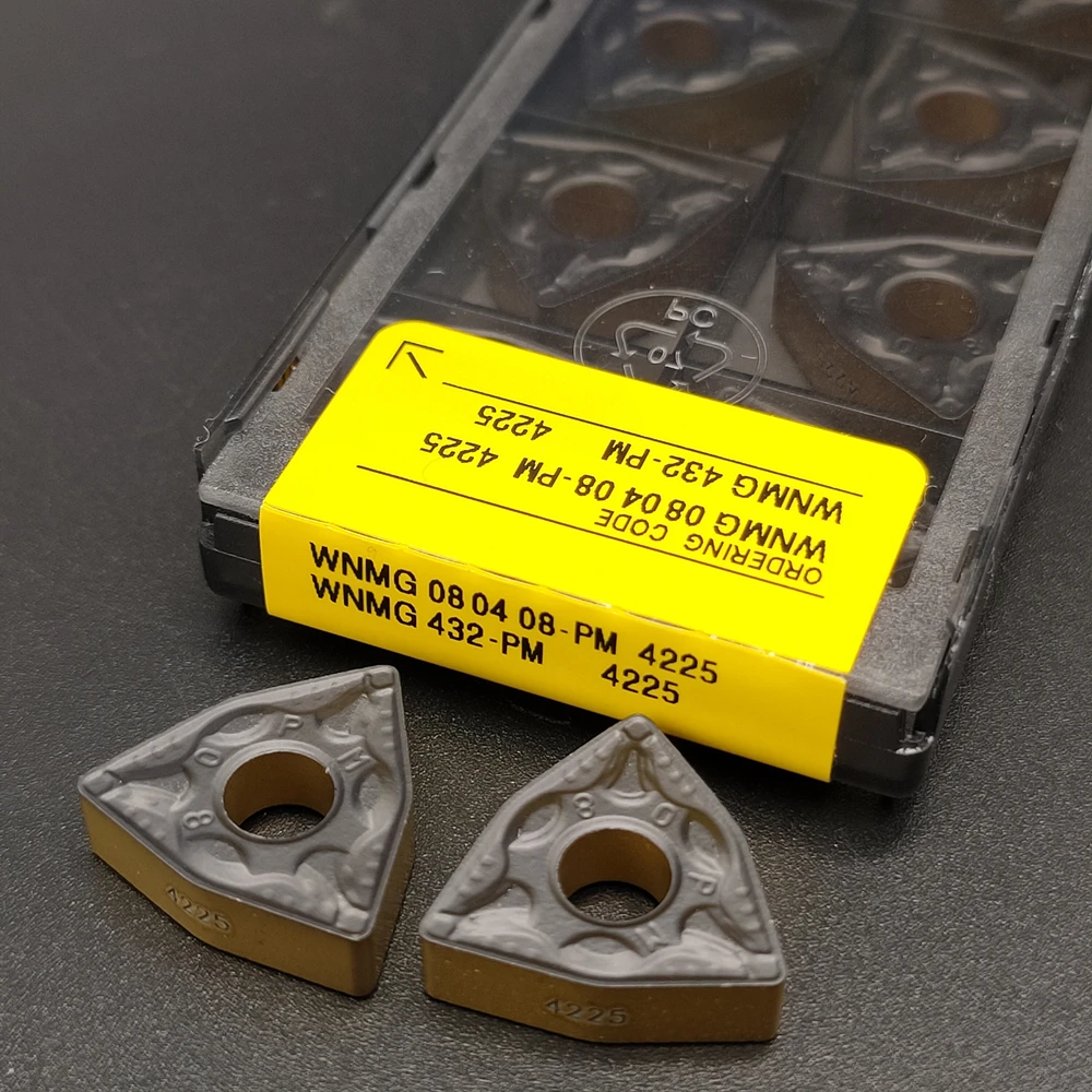 

NEW Carbide insert WNMG080408 PM 4225 high quality super hard external metal turning tool milling tools WNMG 080404 lathe tool
