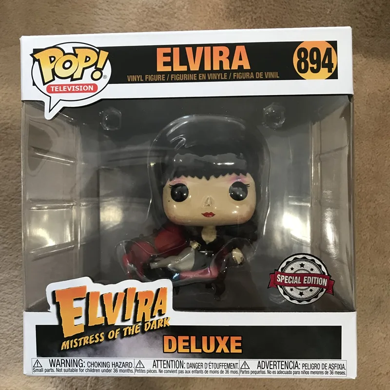 Эксклюзивная официальная Funko pop Elvira Mistress of The Dark-Эльвира на диване Виниловая фигурка Коллекционная модель игрушки в коробке