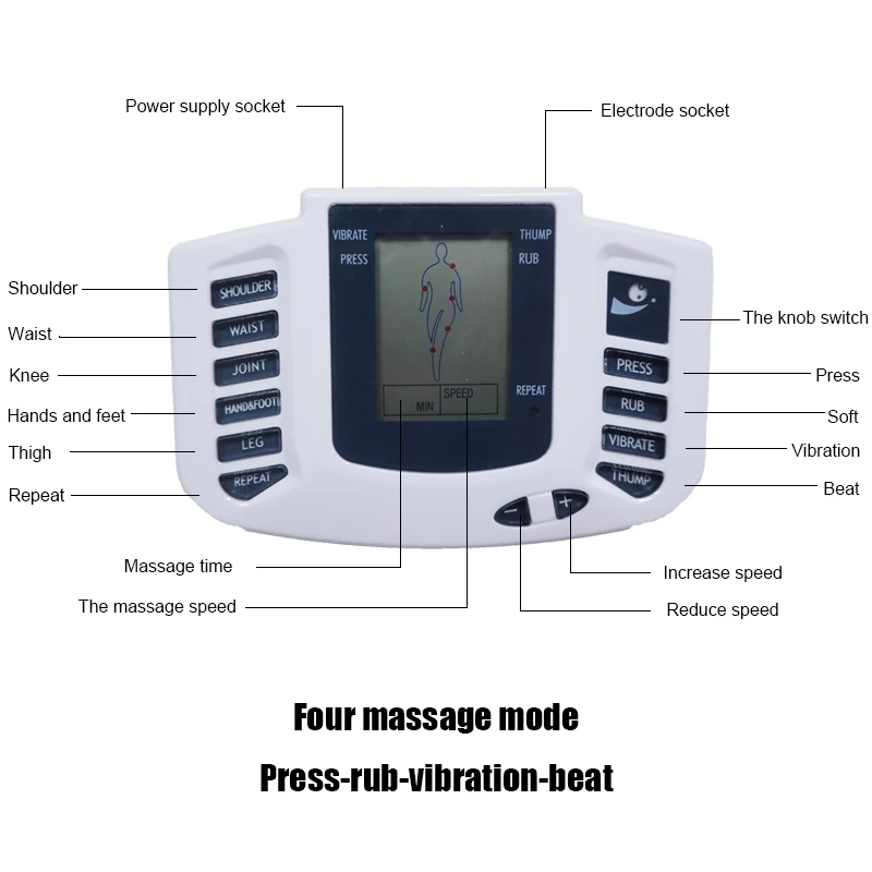 Electric Tens Muscle Stimulator Digital Muscle Therapy Full Body Massage Relax 16pads Pulse Ems Acupuncture Health Care Machine 4