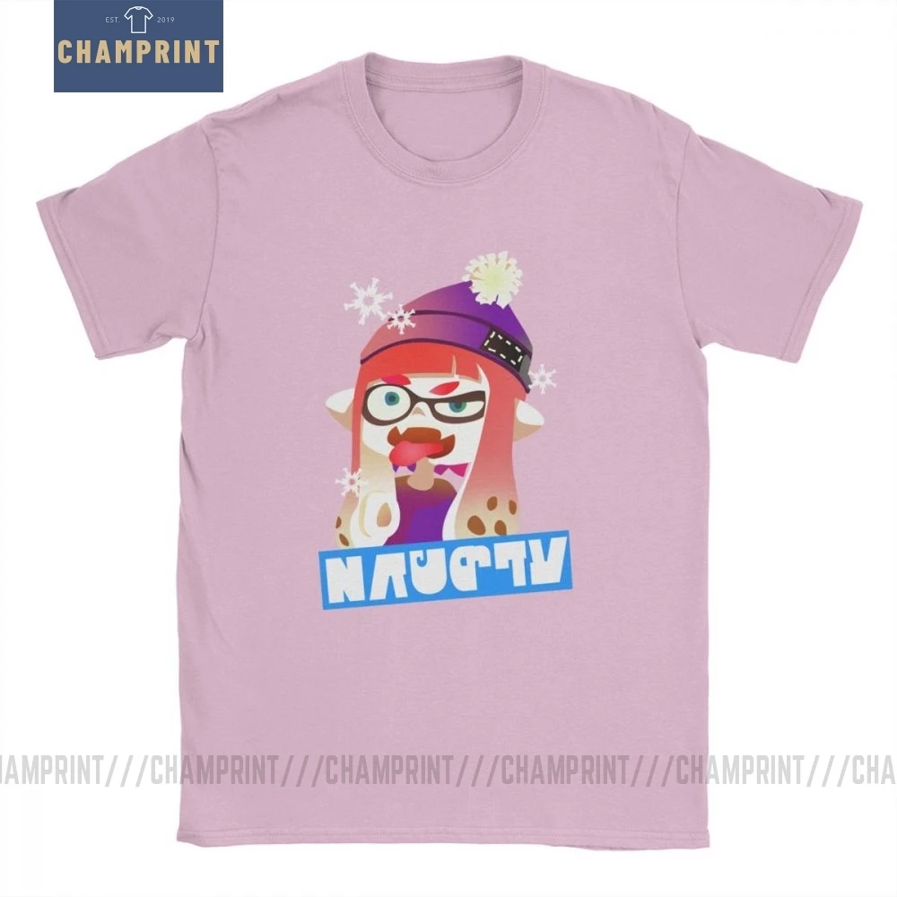 Мужские футболки с рисунком из мультфильма Splatfest Team Naughty Splatoon Детская Хлопковая