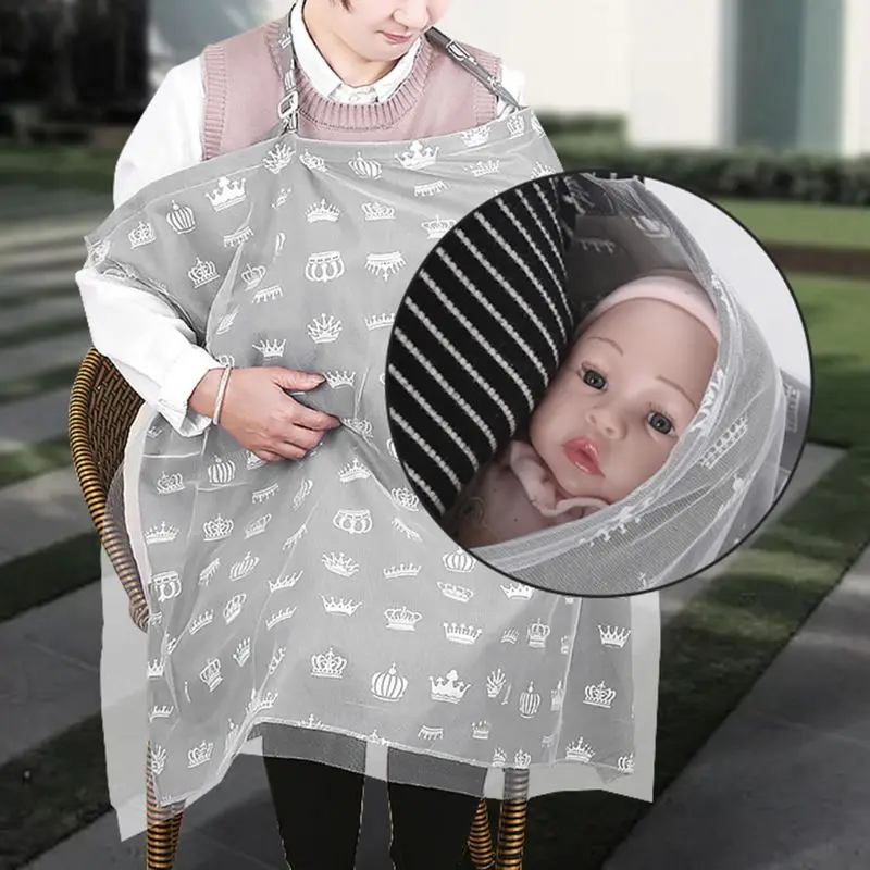 Breastfeeding Nursing Cover Adjustable Breathable Double Layer Privacy Feeding Apron