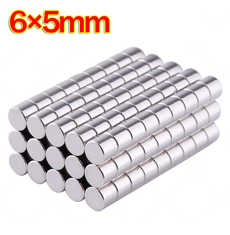 20~500Pcs 6x5mm Small N35 Round Magnet 6*5 mm Neodymium Permanent NdFeB Super Strong Powerful Magnets 6x5 6×5 | Обустройство дома