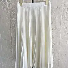 Новинка весны, женская модная плиссированная юбка, Женская Высококачественная юбка миди, 2 цвета, ddxgz2