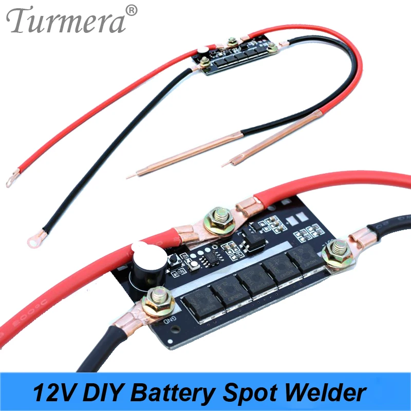 

Turmera 12V DIY Spot welder controller BMS for 18650 26650 32700 battery soldering 0.15mm and battery pack use with welding pen