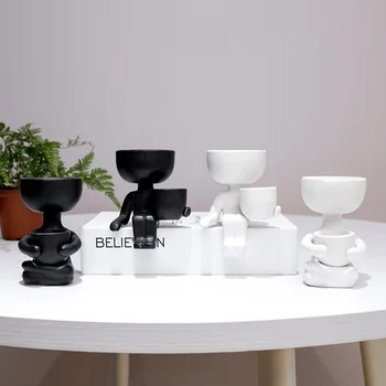 

Imitation Human Shaped Ceramic Flowerpot Small Succulent Planter Planting Pot Flower Pots for Mini Plant Drop Shipping