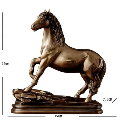 

Art Sculpture Cold cast copper Junma office ornament move to new house gift practical move gift living room wine cabinet ornamen
