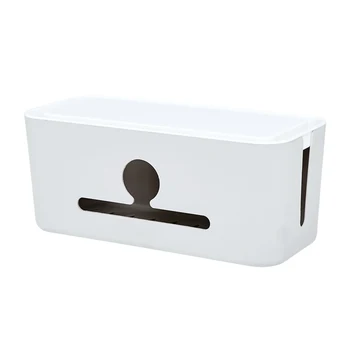 

Desktop Cables Storage Box Power Wires Line Collector Organizer Box with Phone Stand K888