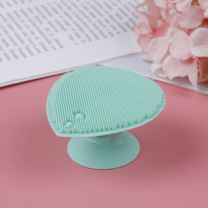 1 шт. силиконовый для мойки Pad отшелушивающий для лица Blackhead Очищающая щетка для лица инструмент Инструменты для ухода за кожей лица - Цвет: Зеленый