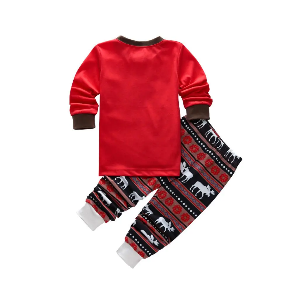 Рождественский пижамный комплект для всей семьи с изображением сказочной лося; одежда для сна для взрослых и детей; Ночная одежда; pjs; праздничная одежда для фотосъемки