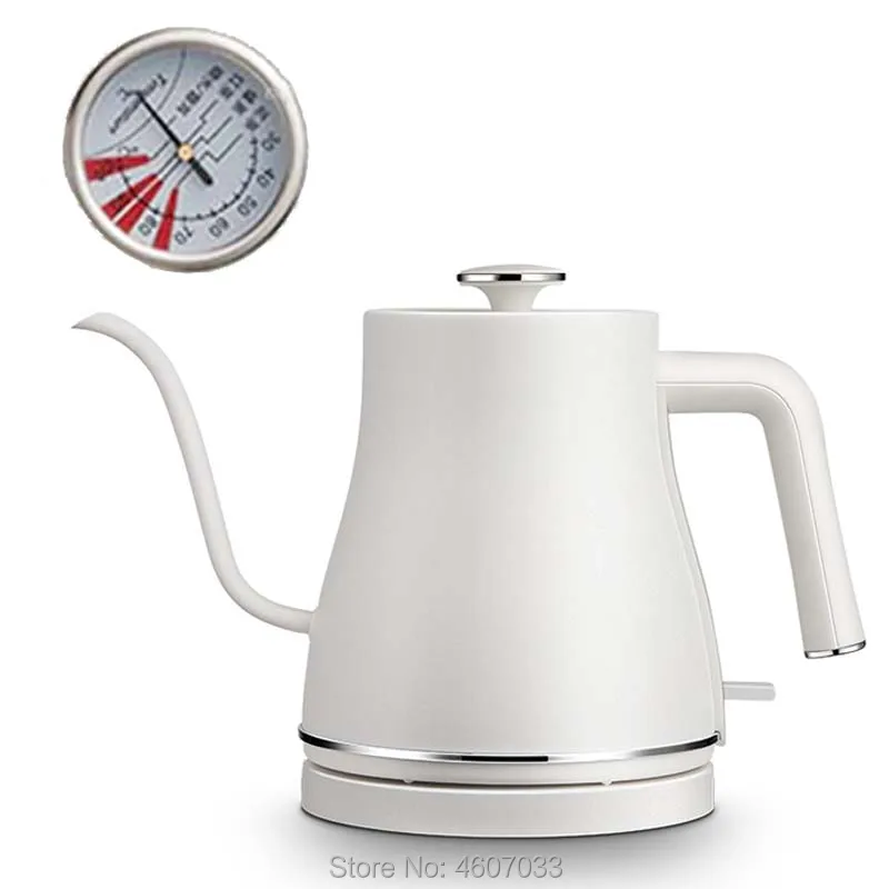 Electric Stainless Steel Coffee Drip Gooseneck Kettle Pot with thermometer Teapot Kettle Tea Maker Hight Quality Bottle 220v