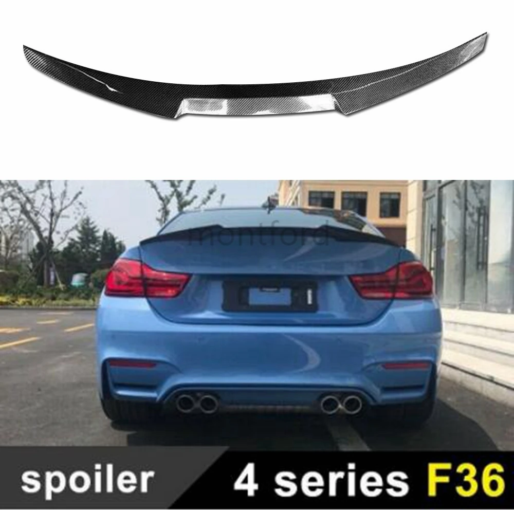 Стильный задний спойлер M4 из углеродного волокна на крышу багажника для BMW 4 серии