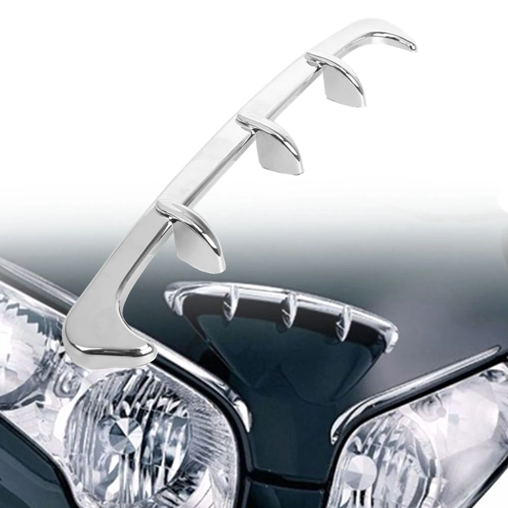 GL1800 Gold Wing Motrocycle Decoration Accessories Fairing Scoop Air Vent Duct Trim For Honda Goldwing GL 1800 2001-2011 Chrome
