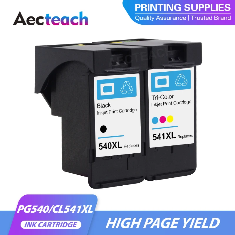 

Aecteach 540XL 541XL PG540 PG 540 CL 541 Ink Cartridges For Canon PIXMA MX375 MX395 MX435 MX455 MX515 MX525 Inkjet Printer