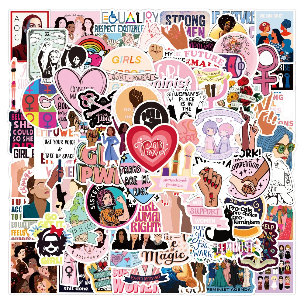10/30/50/100PCS Feminist Graffiti Women Stickers DIY Bike Travel Luggage Laptop Notebook Sticker Toy Decal Wholesale