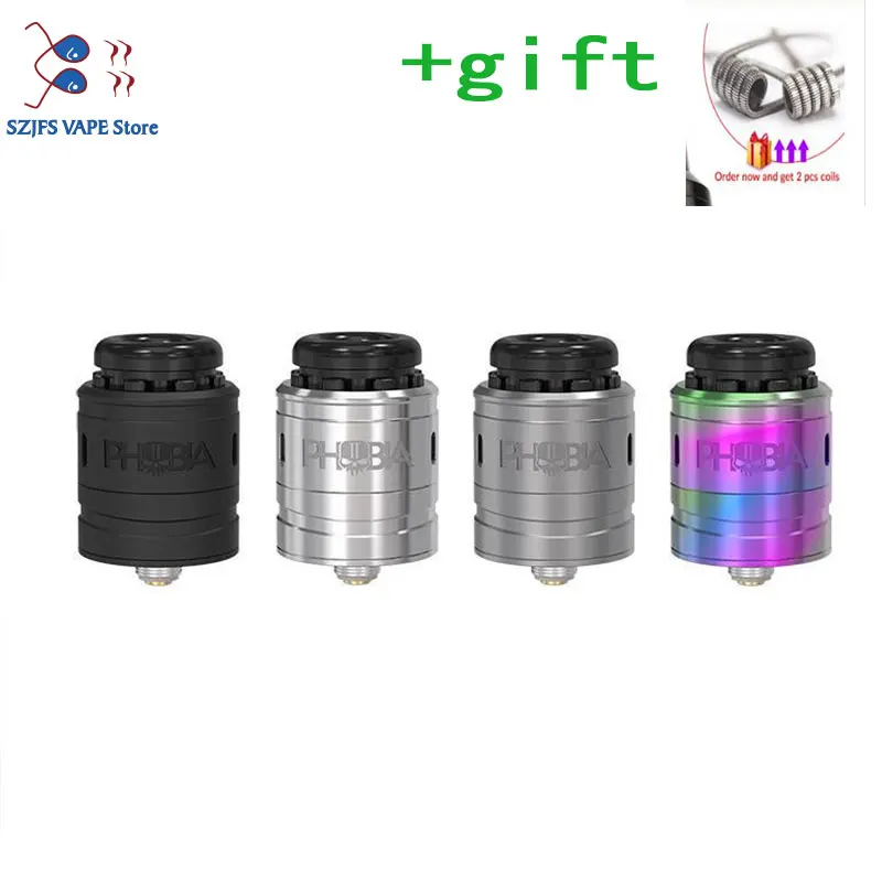 Фобию V2 RDA распылитель 1 мл 24 мм Диаметр угловой вниз с воздушного потока