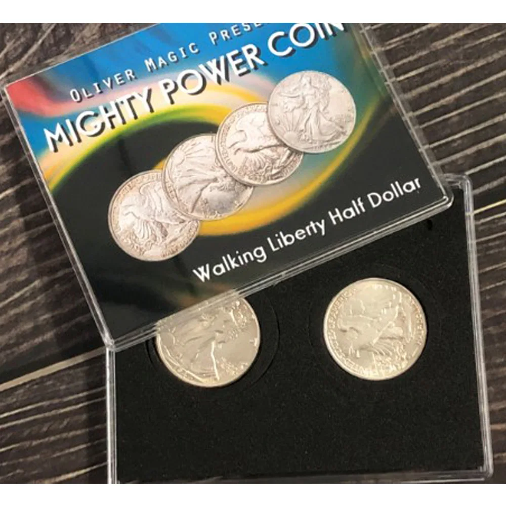 

Mighty Power Coin (Walking Liberty Half Dollar) by Oliver Magic Stage Close-Up Magia Coin Magic Tricks Mentalism Gimmick Props