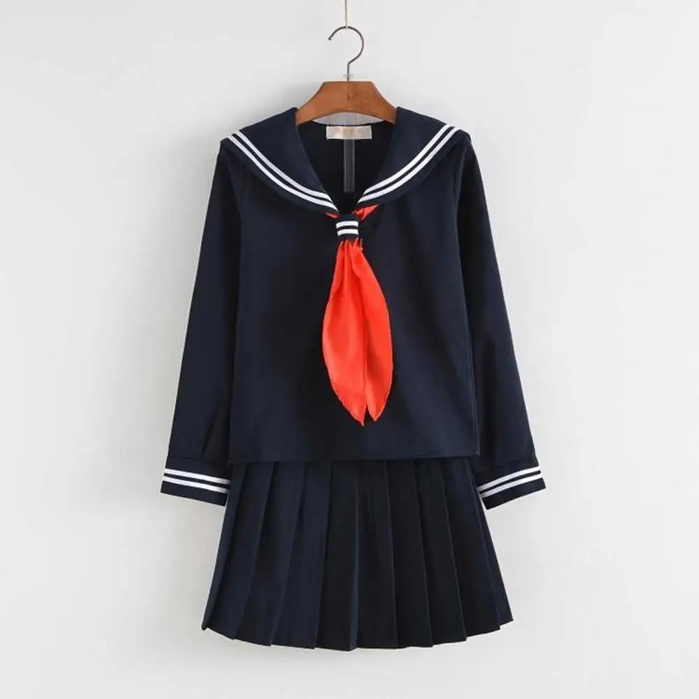 My Hero Academy Boku no Hero Academy Himiko Toga JK форменные юбки свитер кофты Кардиган костюмы для косплея - Цвет: Navy Blue Uniform