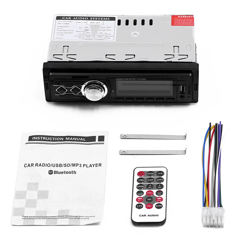 1 Din 12V автомобильный MP3-плеер Bluetooth автомобильный комплект мультимедийный плеер Автомобильный стереорадиоприемник Aux USB музыкальный fm-передатчик модулятор