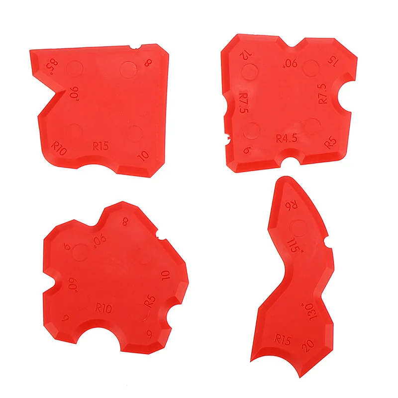

4pcs Grouting Sealant Silicone Profiling Applicator Caulk Tool for Ceramic Tile Sealant Grout Edge-Remover Scraper Hand Tool Set