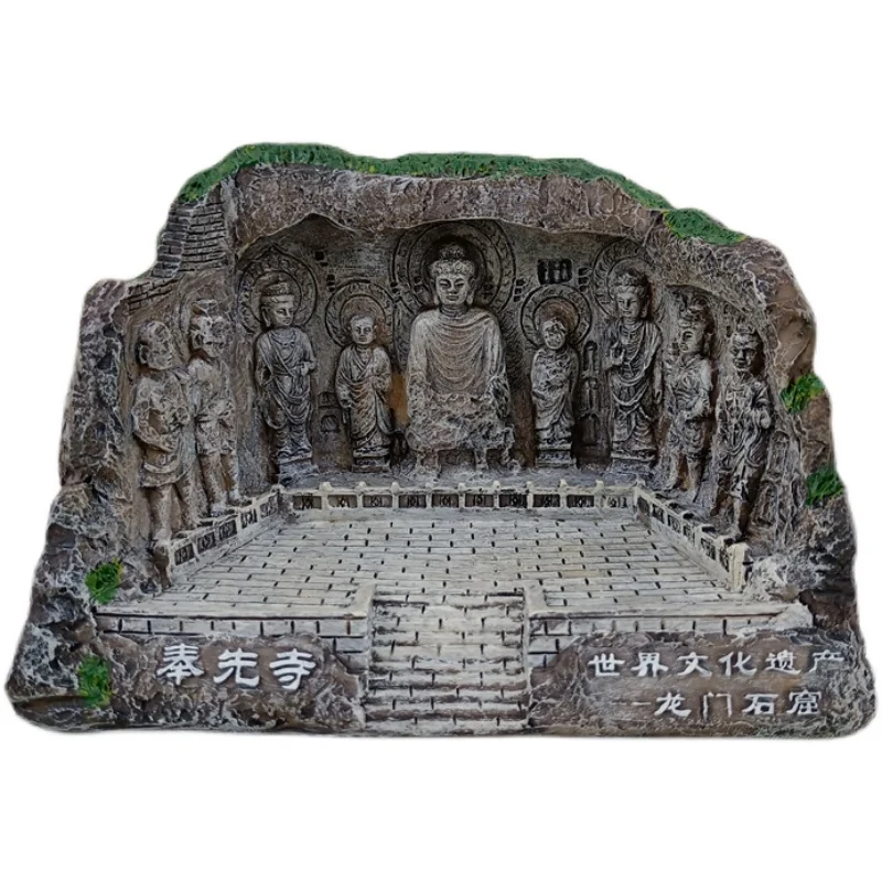 

Longmen, наследие мира по культурному наследию, храм Fengxian, Китайские известные живописные пятна, здания, полимерные изделия