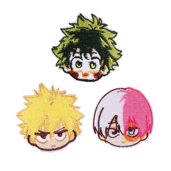 

My Hero Academia Embroidery Patches for Clothing DIY Anime Dragon Ball Iron On Patch Clothes Applique Stripe Military Badge