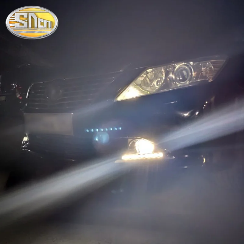 SNCN 2 шт. светодиодный фонарь дневного света для Toyota Camry V50 2012 2013 Водонепроницаемый ABS 12 В автомобиля DRL Противотуманные фары украшения
