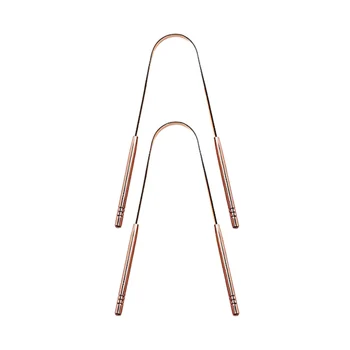 

Scraper Cleaner, 2-Pack Stainless Steel Tongue Cleaner Rose Gold Tongue Scraper