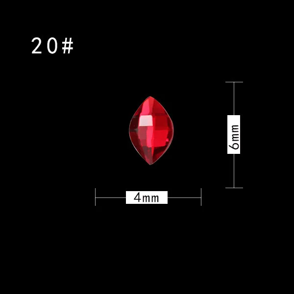 10 шт./упак. нейл-арта украшения камни с плоской задней частью Форма капли воды с украшением в виде кристаллов красная мозачиная Стекло Стразы для украшения аксессуары - Цвет: 20