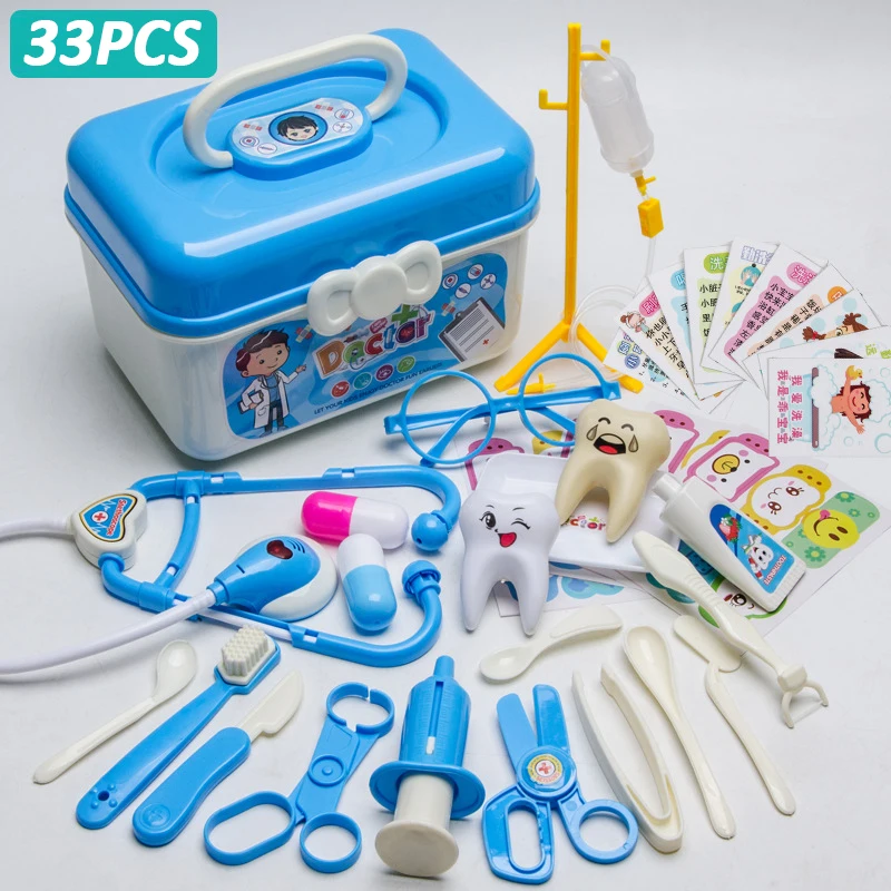 Set de niña doctora de juguete, plástico, kit infantil con