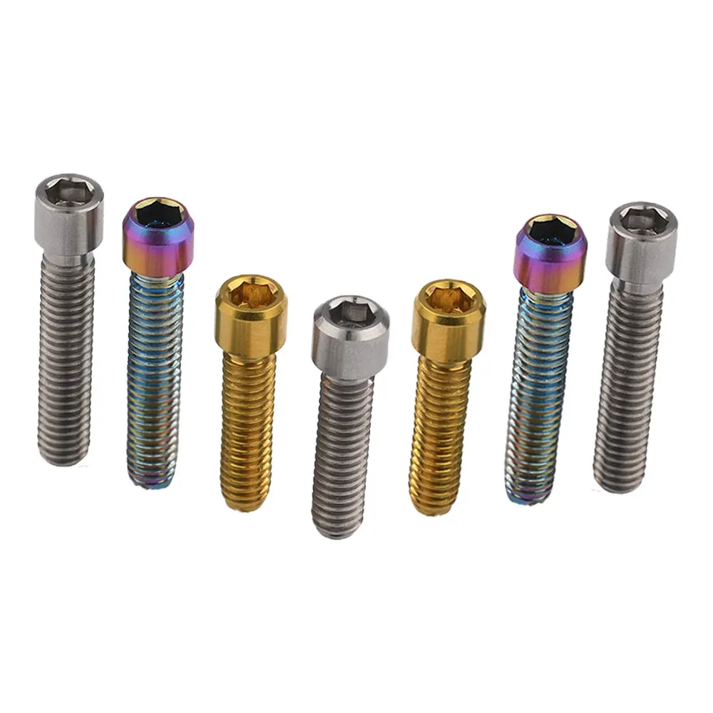 

8pcs Titanium M4X10 13.5 15 20 25mm Small Stigma Head Bolt for Bicycle Thumb Shifter Rear/Front Derailleur H/L Adjustment Screws