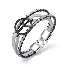 Ручной многослойный Хаотичный мужской кожаный браслет в стиле ретро, студенческий браслет Orna men ts