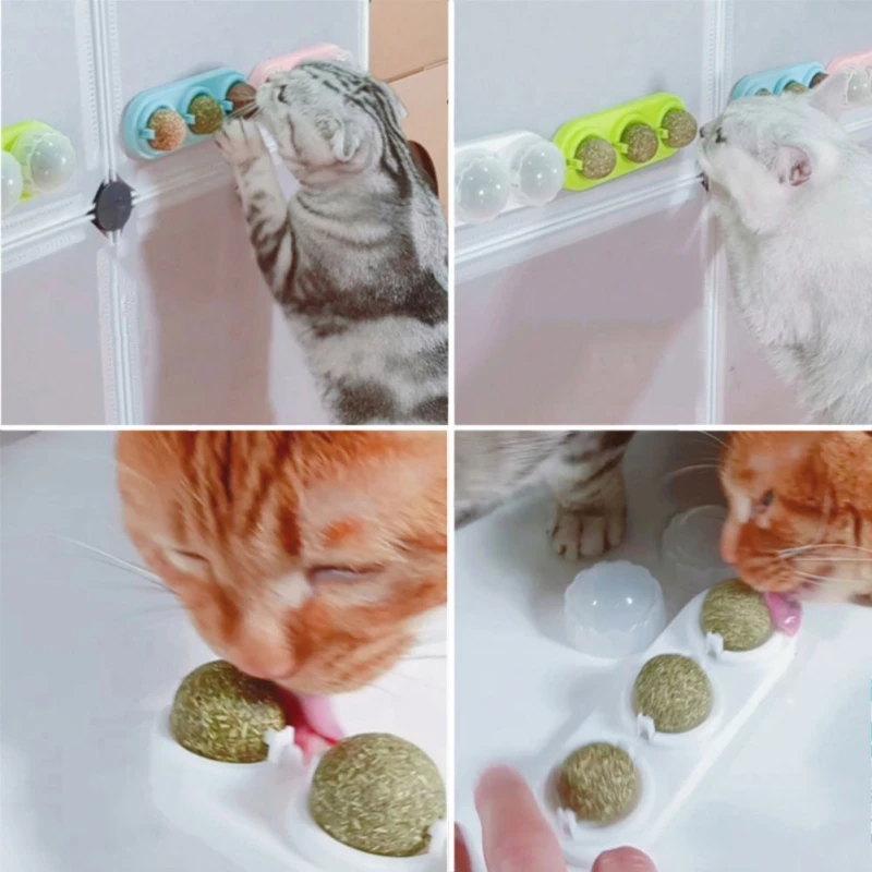 Забавные игрушки для кошек Catnip вращающийся кошачий мяч кошка здоровое угощение игрушка чистые зубы мольный мотив игрушка